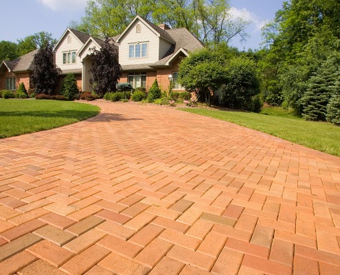 brick driveway